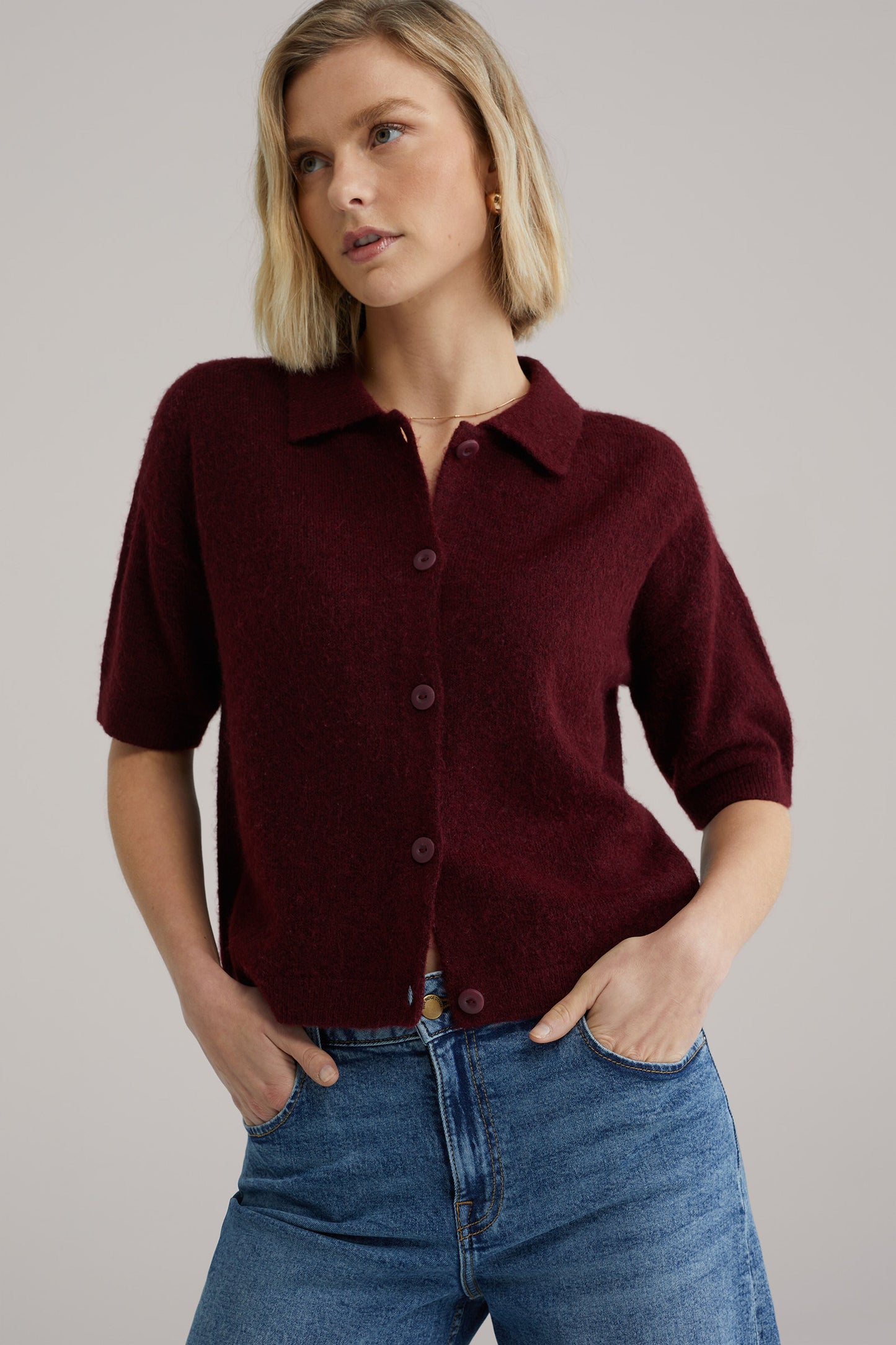 Cardigan tricoté en laine