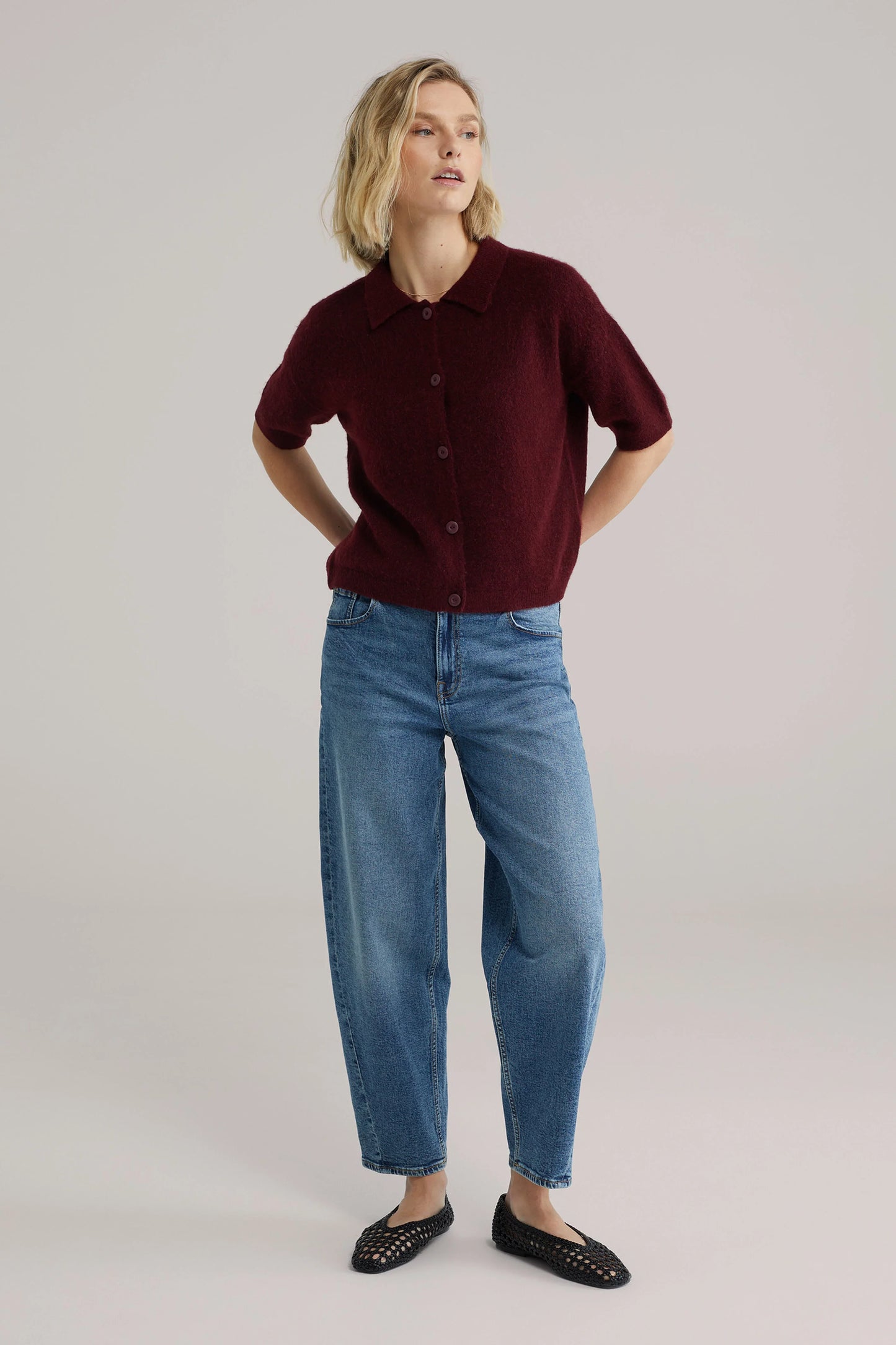 Cardigan tricoté en laine